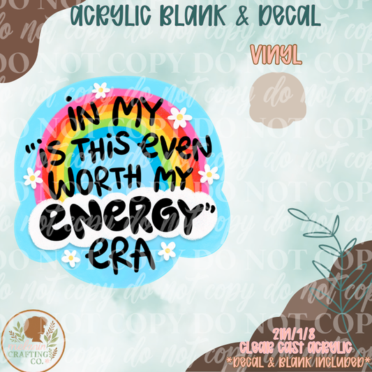 Energy Era Acrylic Blank & Decal Set