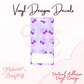 Purple Cherries Vertical Vinyl Decal