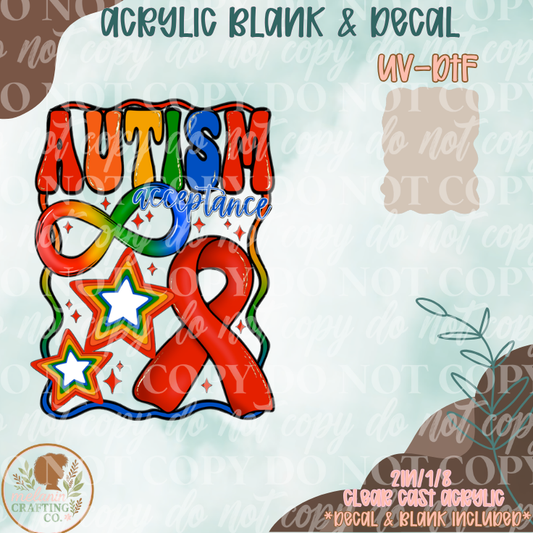 Autism Acceptance UV DTF Acrylic Blank Set