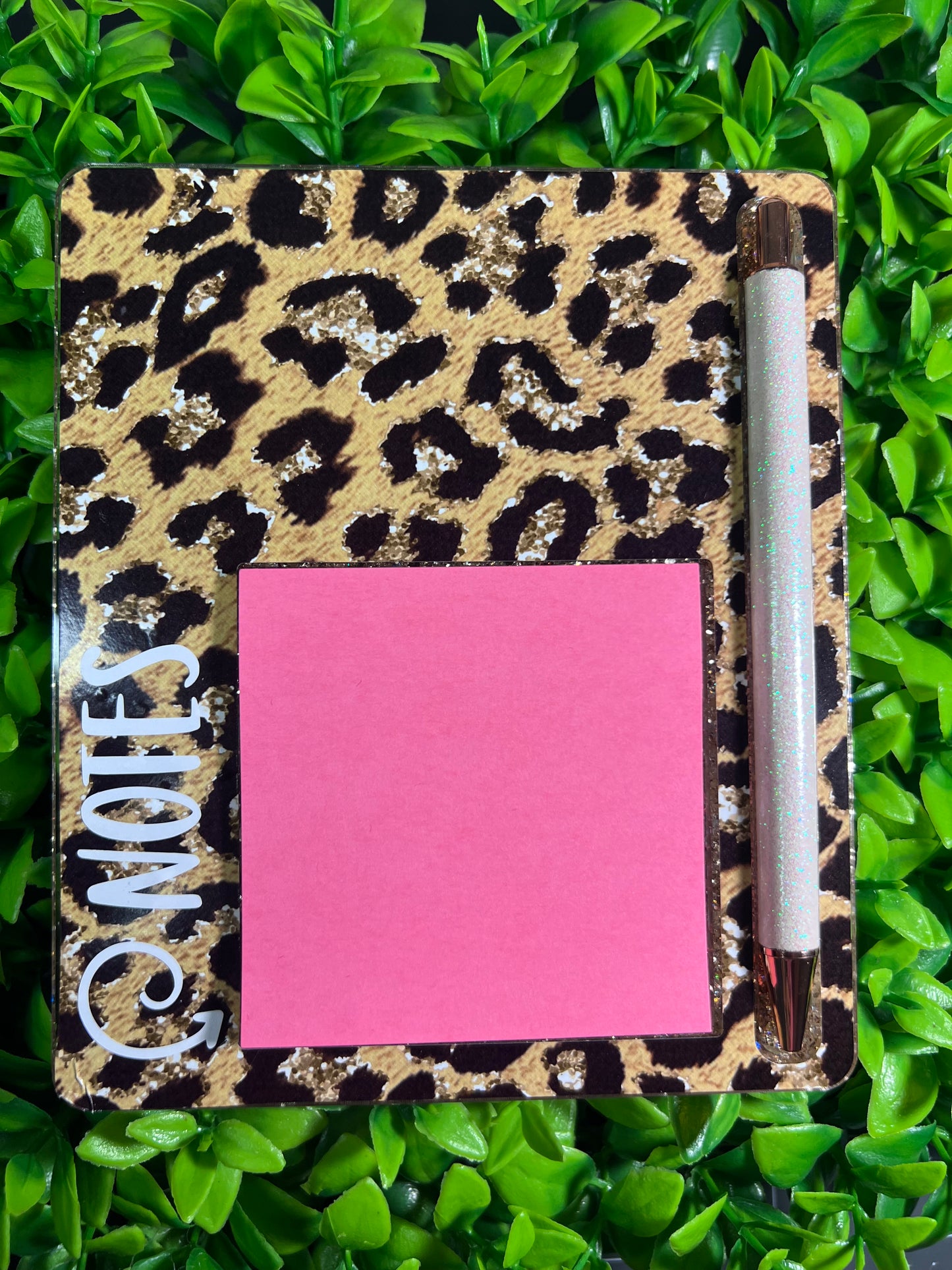 Leopard Sticky Note Holder