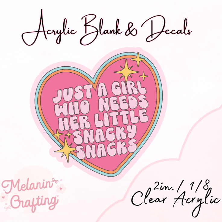 Snacky Snacks Acrylic Blank & Decal Set