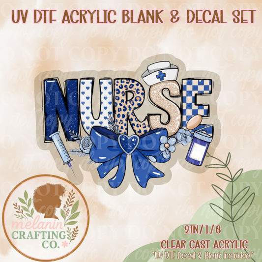 Called To Care UV Dtf Acrylic Blank & Decal Set