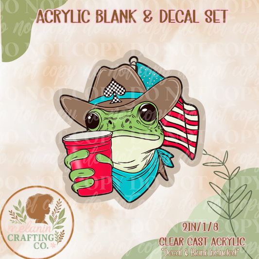 USA Frogl Acrylic Blank & Decal Set
