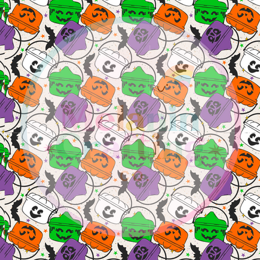 Halloween Candy Bucket 6x6 Adhesive Vinyl