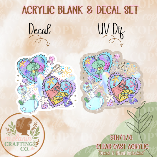 SB & Friends  Acrylic Blank & Decal Set