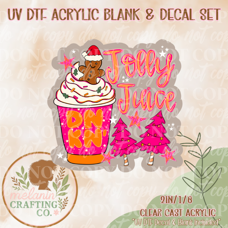 Jolly Juice UV DTF Acrylic Blank & Decal Set