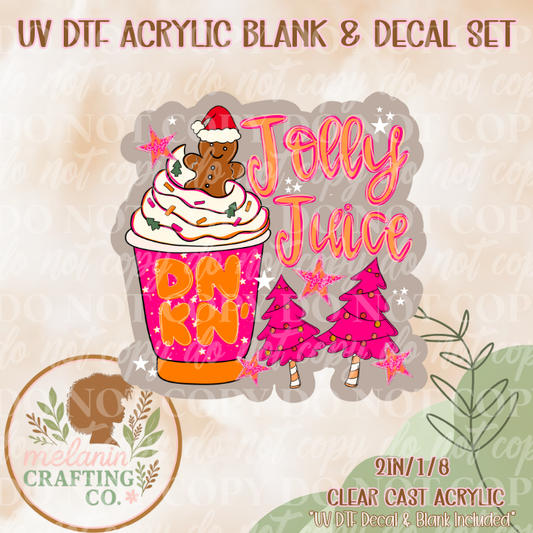 Jolly Juice UV DTF Acrylic Blank & Decal Set