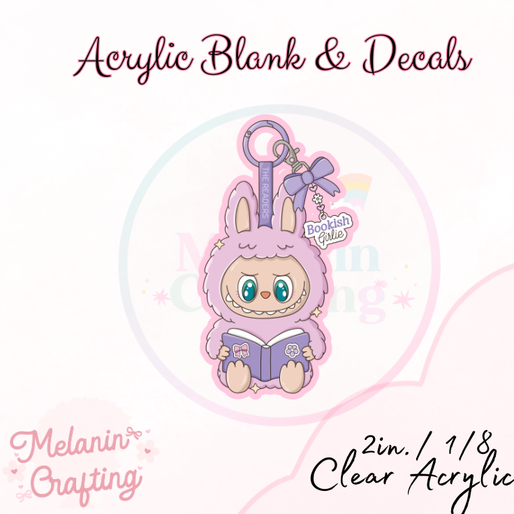 Labubu Reader Acrylic Blank & Decal Set