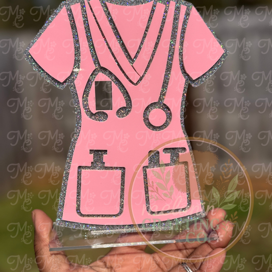 Nurse Scrub Badge Reel Display Stand
