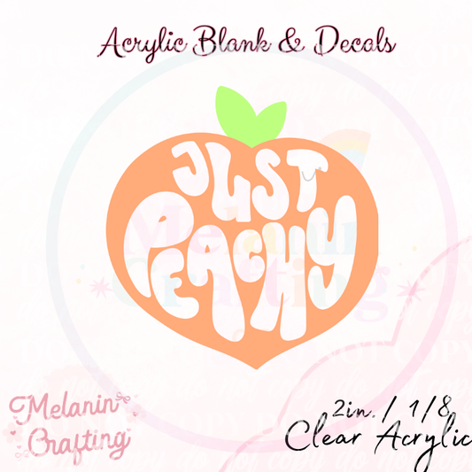 Peachy Acrylic Blank & Decal Set