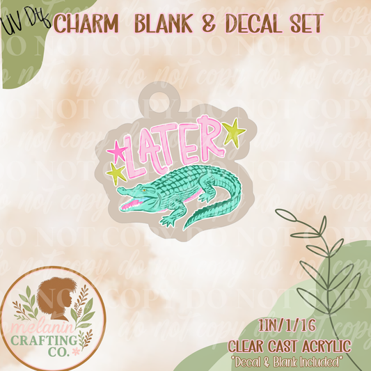 Later Alligator UV DTF Charm & Decal Set