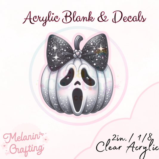 GhostFace Pumpkin Acrylic Blank & Decal Set