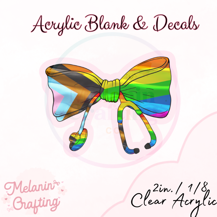 Pride Stethoscope Acrylic Blank & Decal Set