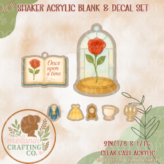 Once Upon A Time UV Dtf Shaker Set (Charm Included)