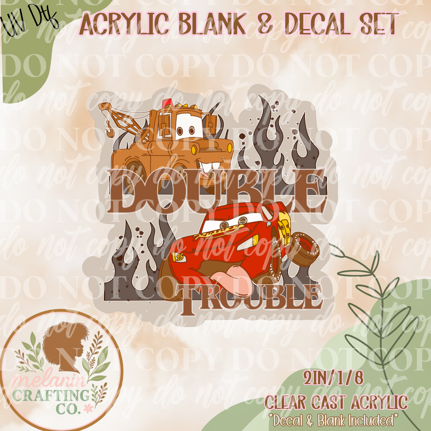 Double Trouble UV Dtf Acrylic Blank Set