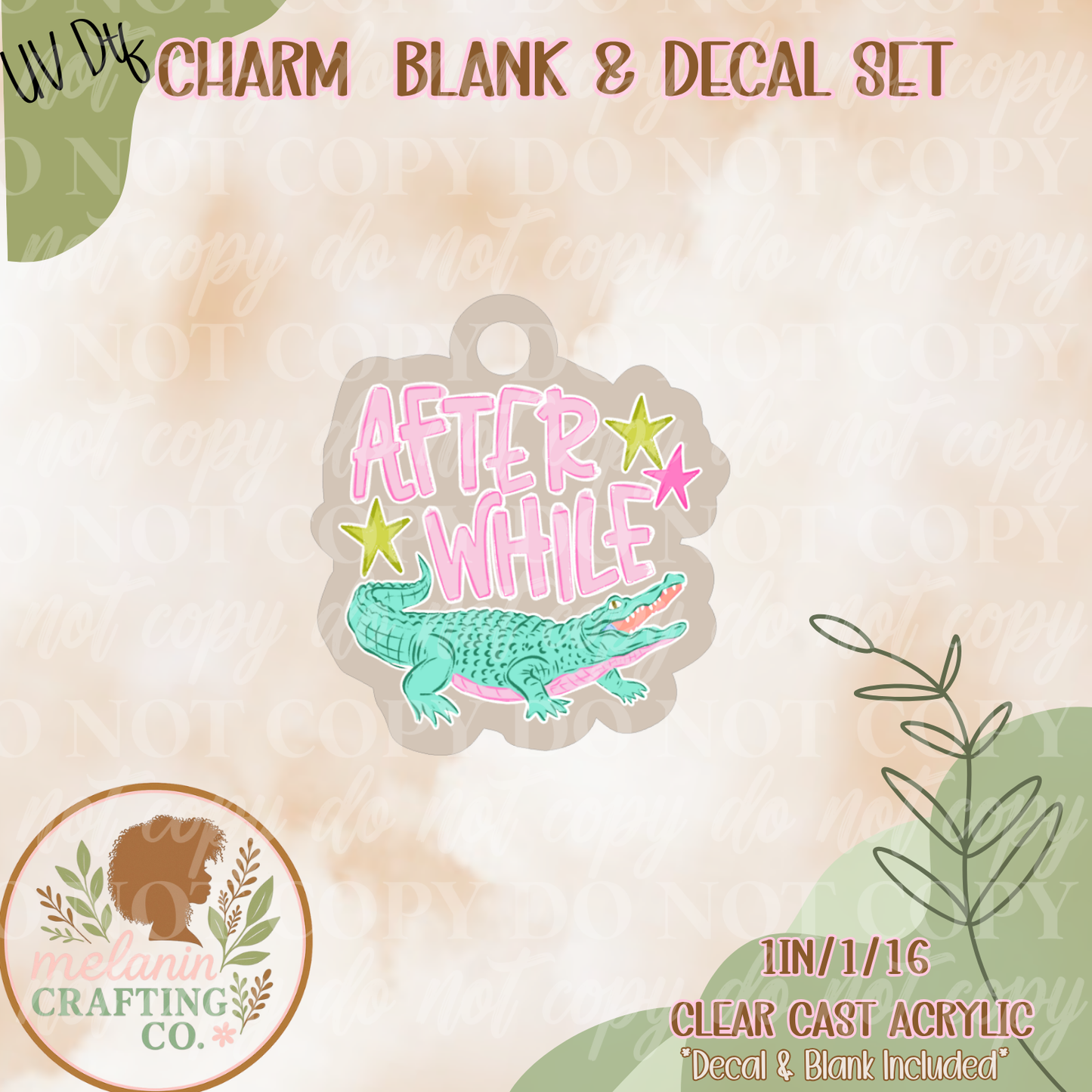 Afterwhile Croc UV DTF Charm & Decal Set