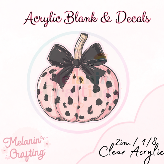 Polkadot Pumpkin Acrylic Blank & Decal Set