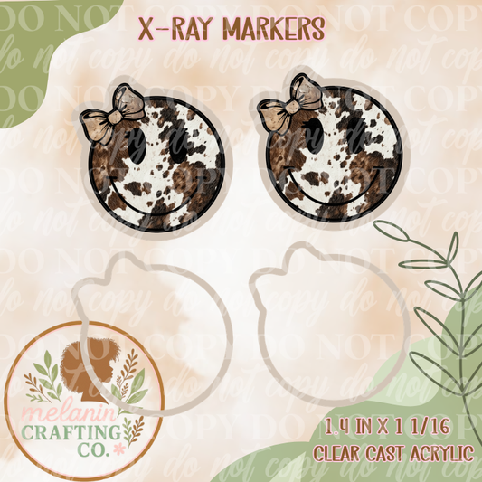 Smiley Cowprint X-Ray Markers (Decal Included)