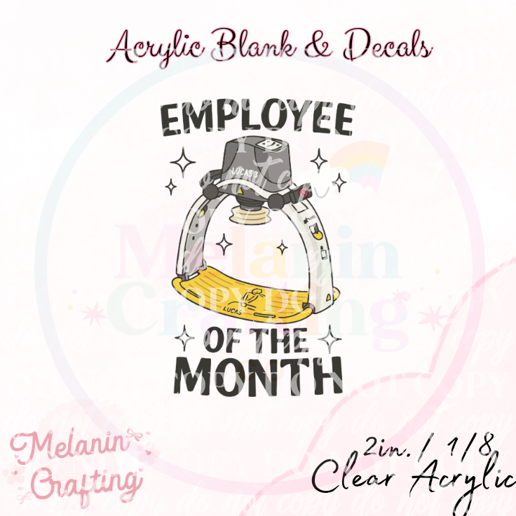 Lucas Employee Acrylic Blank & Decal Set