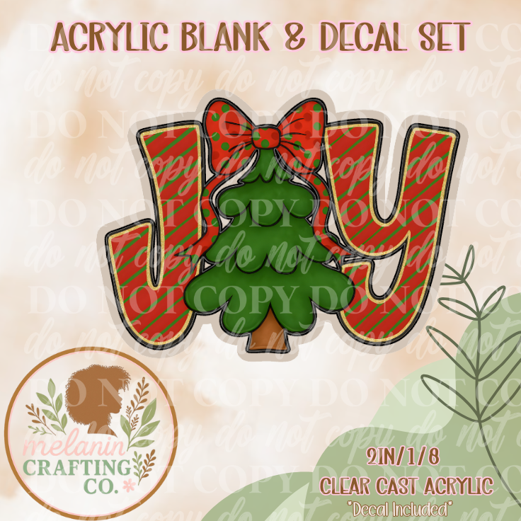 Festive Joy Acrylic Blank & Decal Set