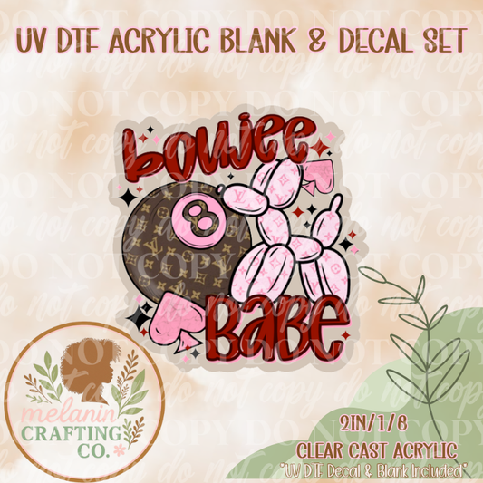 8 Ball Baddie UV DTF Acrylic Blank & Decal Set