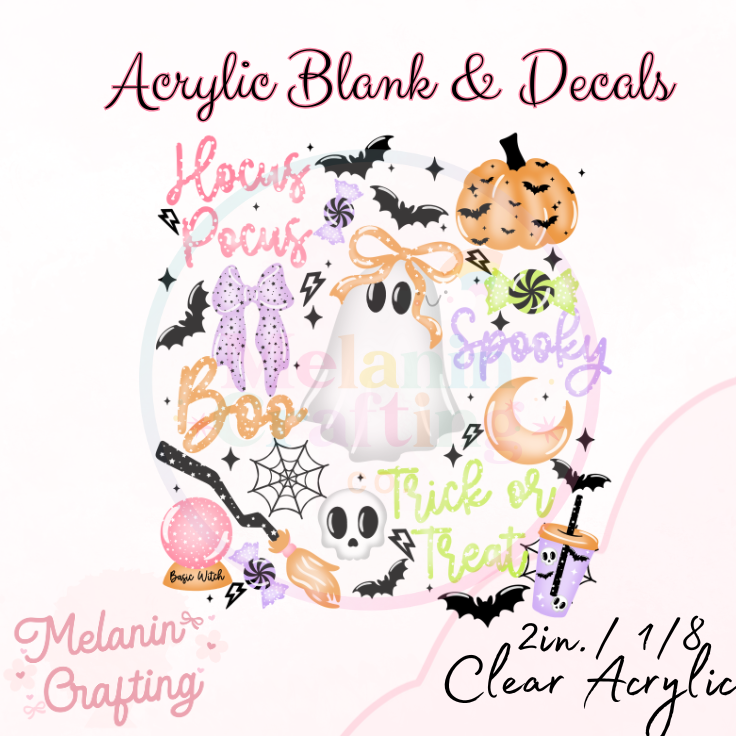Spooky Things Acrylic Blank & Decal Set