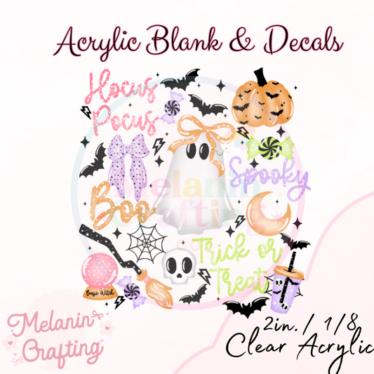 Spooky Things Acrylic Blank & Decal Set