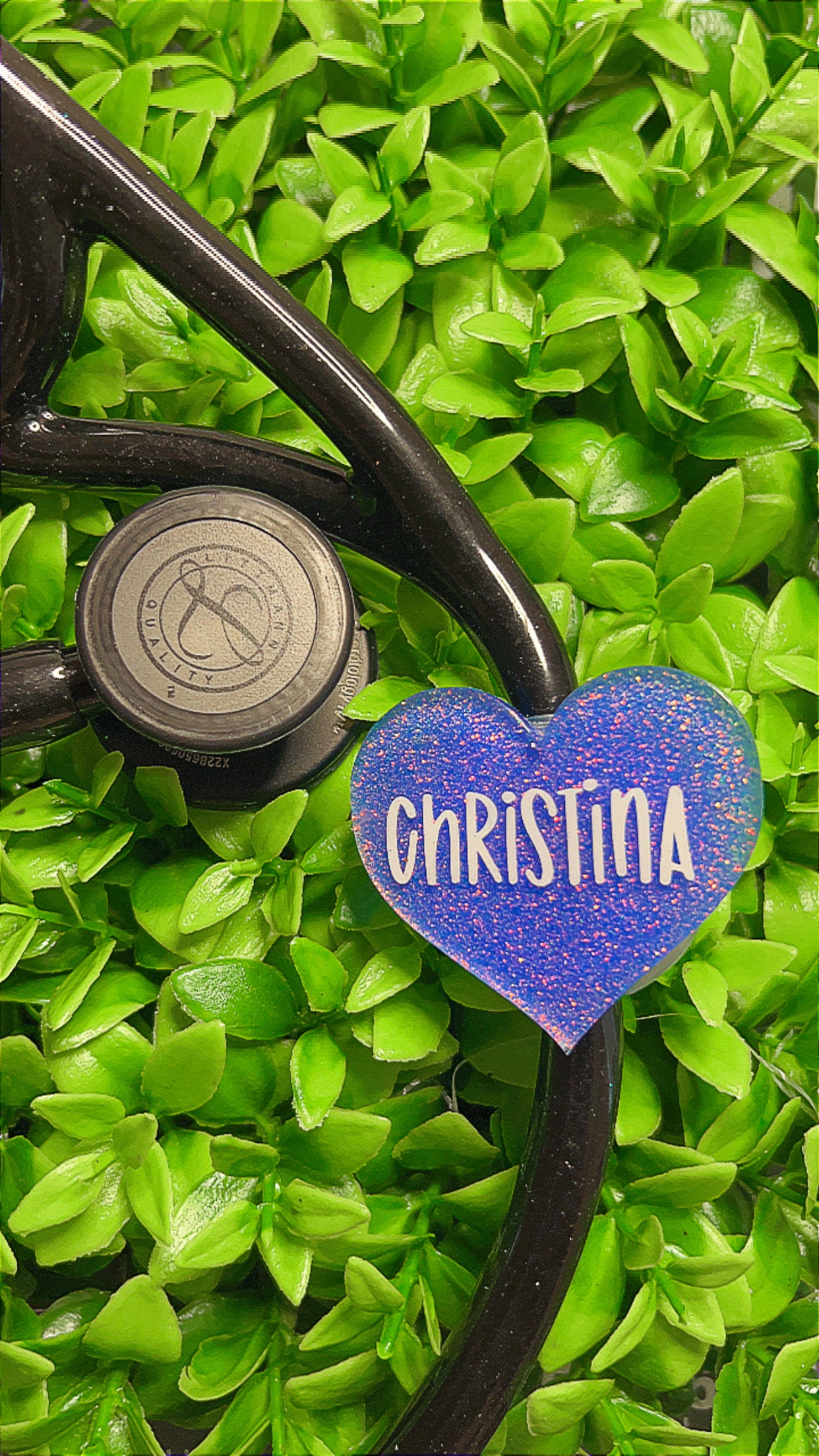 Heart Stethoscope Name Tag