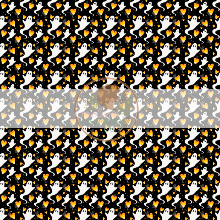 Ghost Candy Corn  12x12 Adhesive Vinyl