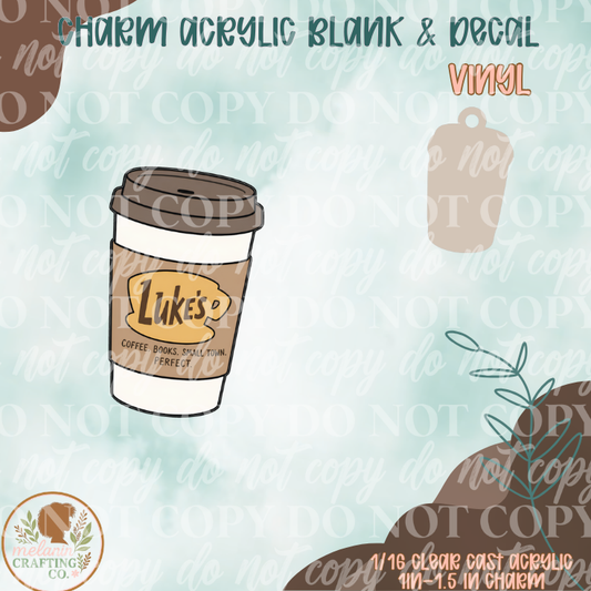 Lukes Coffee Charm & Decal Set
