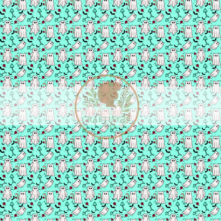 Cat Ghosties 12x12 Adhesive Vinyl