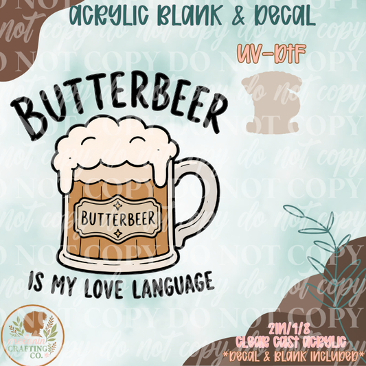 ButterBeer UV DTF Acrylic Blank Set