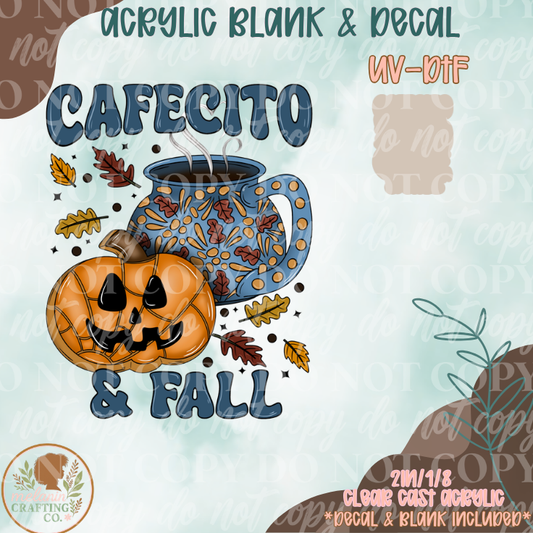 Cafecito & Fall UV DTF Acrylic Blank Set