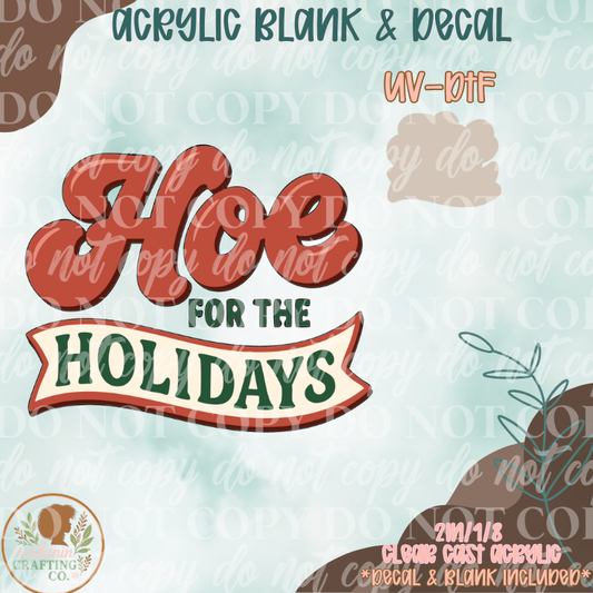 Hoe For The Holdays UV DTF Acrylic Blank Set