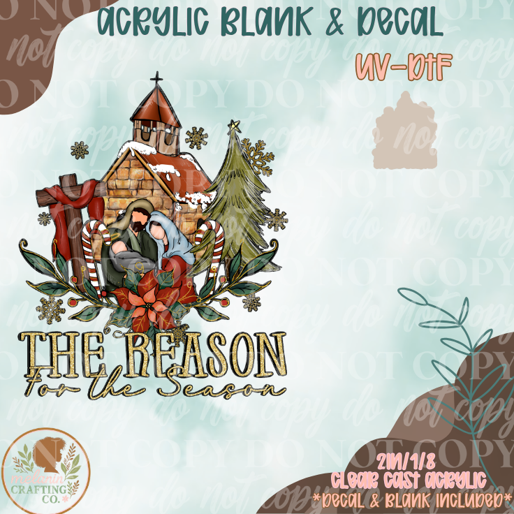 The Reason For The Season UV DTF Acrylic Blank Set