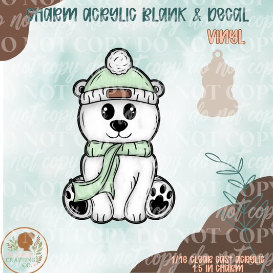 Polar Bear Charm & Decal Set
