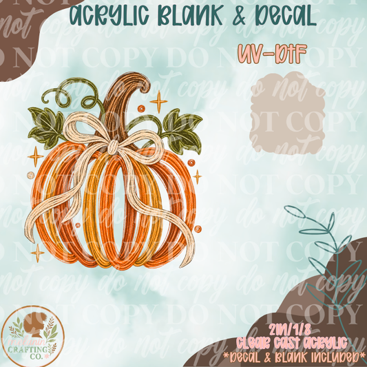 Pumpkin Doodle UV DTF Acrylic Blank Set