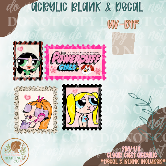 Puff Girls UV DTF Acrylic Blank Set