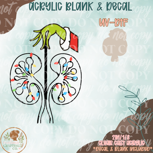 Festive Kidney UV DTF Acrylic Blank Set