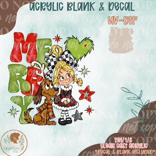 Merry Who UV DTF Acrylic Blank Set