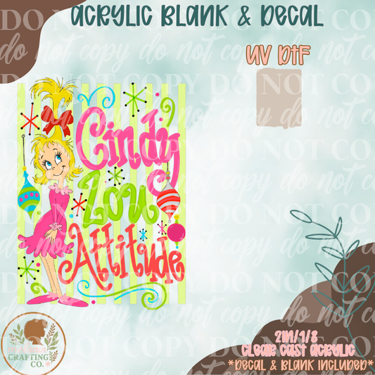 Zou Attitude UV DTF Acrylic Blank Set