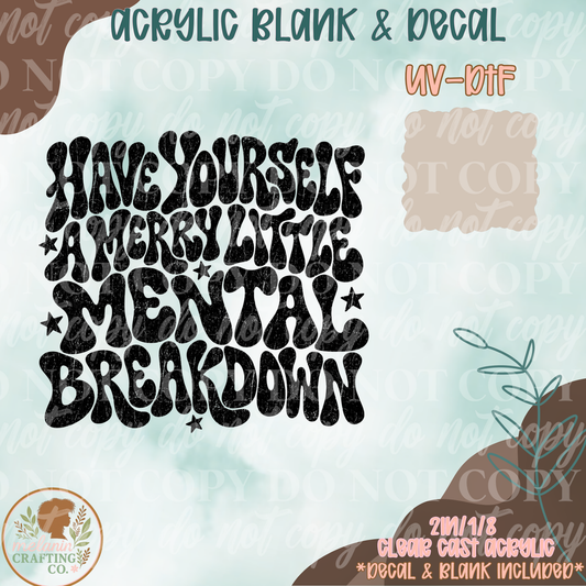 Merry Little Breakdown UV DTF Acrylic Blank Set