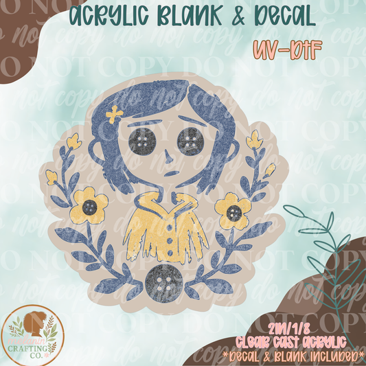 Coraline Doodle UV DTF Acrylic Blank Set