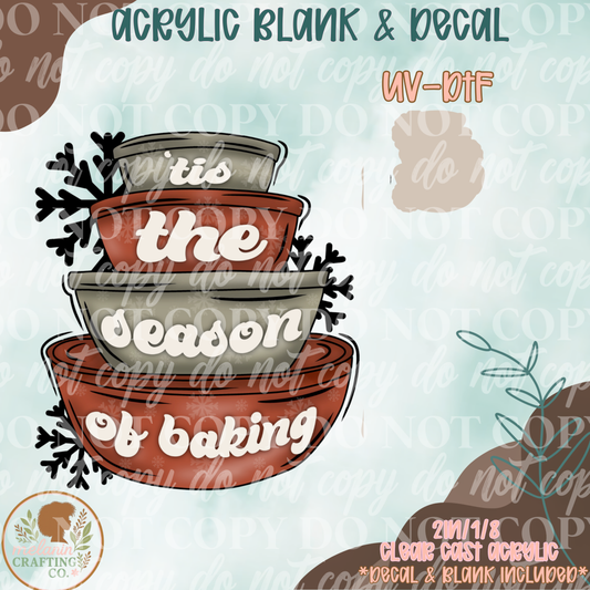 Tis The Season of Baking UV DTF Acrylic Blank Set