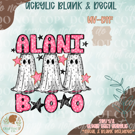 Alani Boo UV DTF Acrylic Blank Set