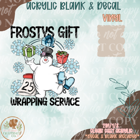 Gift Wrapping Service UV DTF Acrylic Blank Set