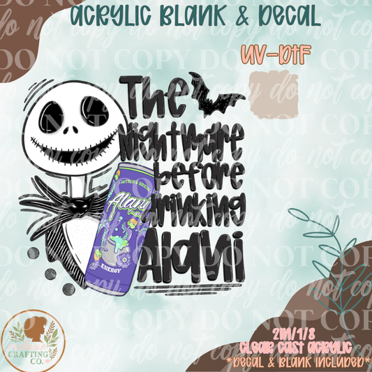 Nightmare before witches UV DTF Acrylic Blank Set