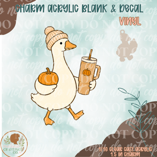 Autumn Goose Charm & Decal Set