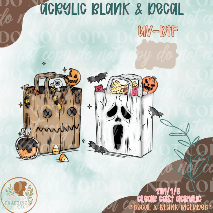 Tis The Season Of Spooky  UV DTF Acrylic Blank Set