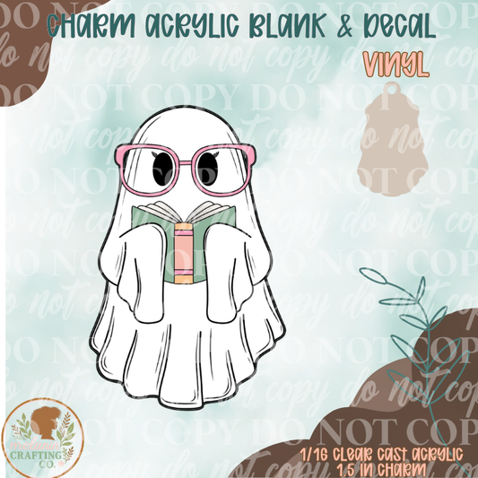 Ghost Book Charm & Decal Set
